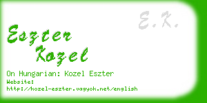 eszter kozel business card